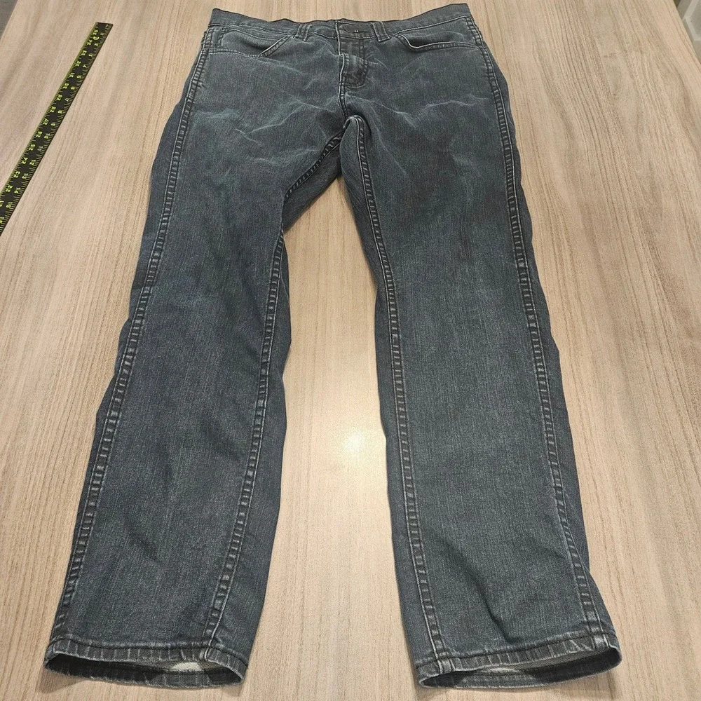 Levis 513 Slim Straight Jeans Mens 33x30‎ Dark Wash Blue Stretch Denim Pants